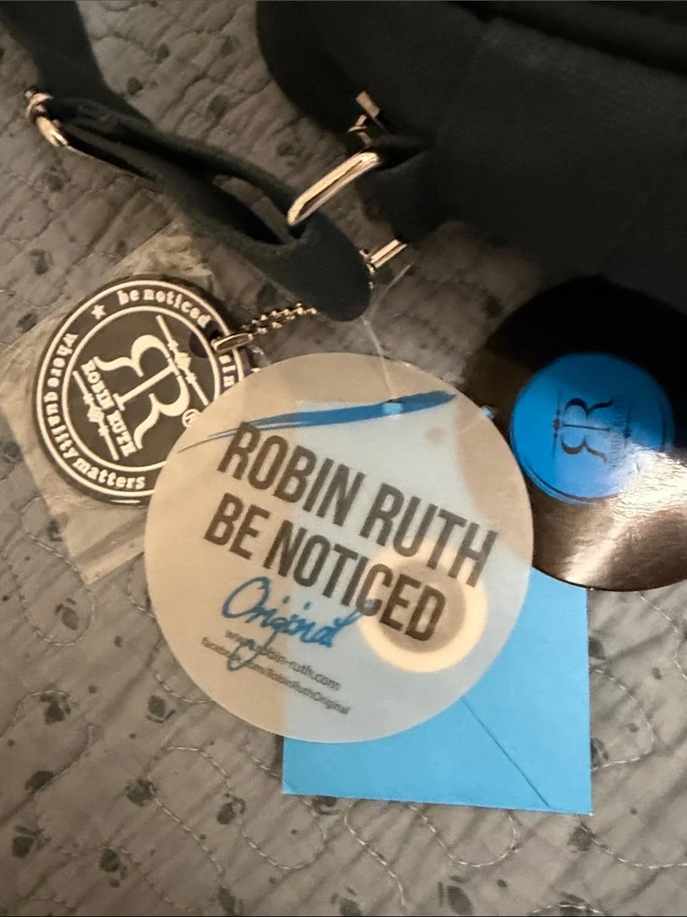 Robin Ruth Navy Blue 'Island of Aloha' Crossbody Bag